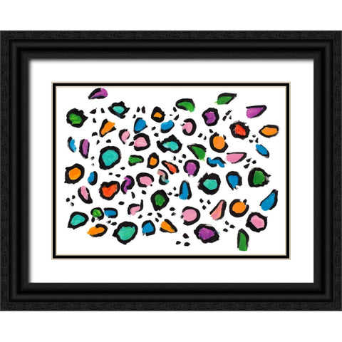 Scattered Content Black Ornate Wood Framed Art Print with Double Matting by Ritter, Gina