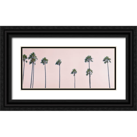 West Coast Palms Sunset Black Ornate Wood Framed Art Print with Double Matting by Myers, Amelia
