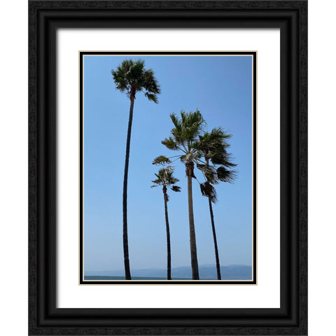 Tall Palms Black Ornate Wood Framed Art Print with Double Matting by Myers, Amelia
