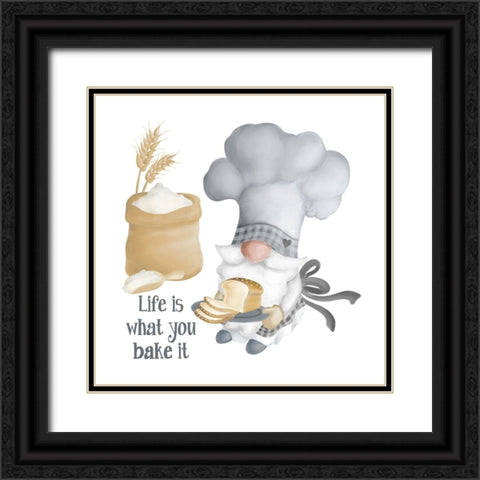 Gnome Bakery III Black Ornate Wood Framed Art Print with Double Matting by Metz, Andi