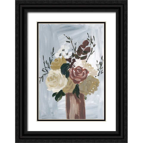 Autumn Bouquet Black Ornate Wood Framed Art Print with Double Matting by Price, Lucille