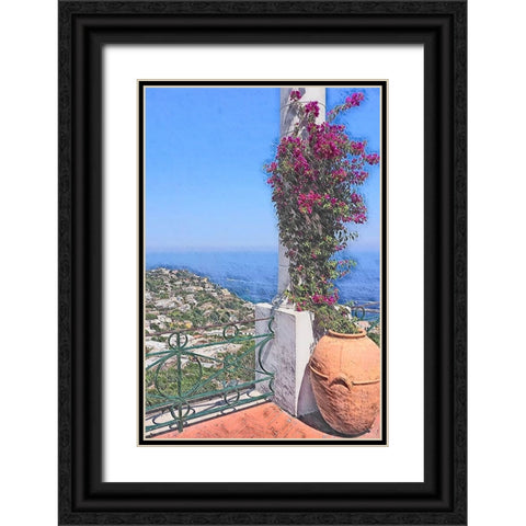 Greek Isle Black Ornate Wood Framed Art Print with Double Matting by Hyler, JB