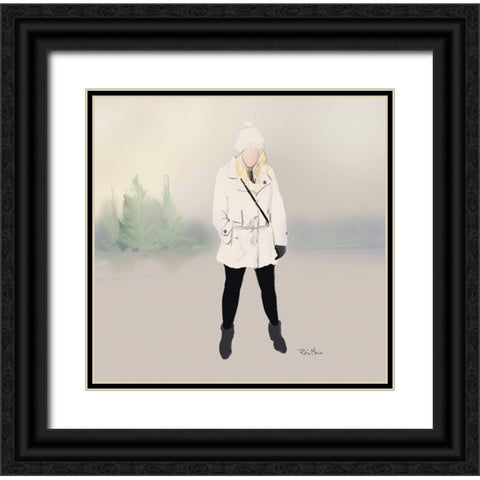 Chilling in Style Black Ornate Wood Framed Art Print with Double Matting by Maria, Robin