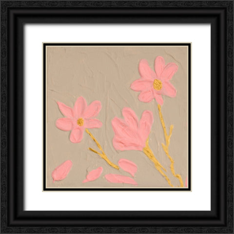 Petite Bloom Black Ornate Wood Framed Art Print with Double Matting by Grace, Ajoya