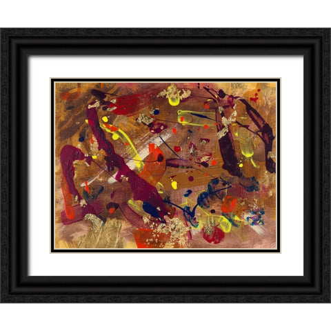 Vivid Samurai Black Ornate Wood Framed Art Print with Double Matting by Grace, Ajoya