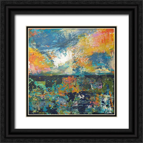 Sunset Black Ornate Wood Framed Art Print with Double Matting by Athas, Vas