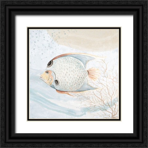 Ocean Oasis Bubbles Tropical Fish Black Ornate Wood Framed Art Print with Double Matting by Pinto, Patricia
