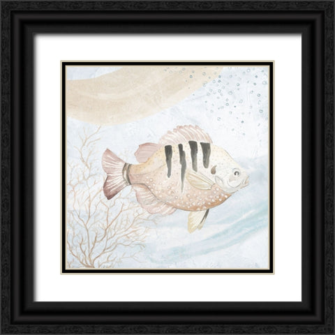 Ocean Oasis Waves Tropical Fish II Black Ornate Wood Framed Art Print with Double Matting by Pinto, Patricia