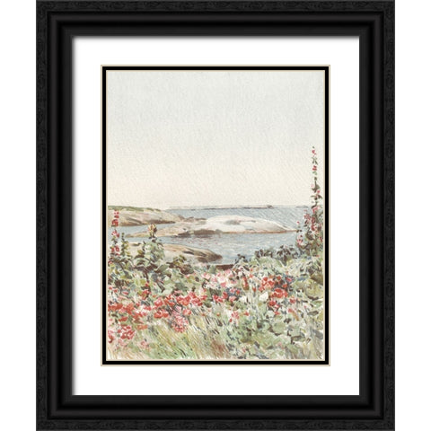 Garden by the Sea II Black Ornate Wood Framed Art Print with Double Matting by Piddix