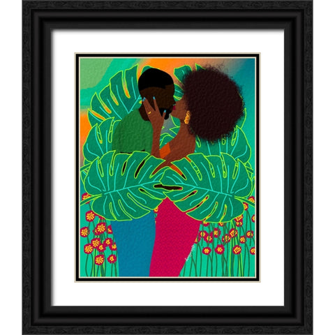 Lovers Black Ornate Wood Framed Art Print with Double Matting by Lorintheory
