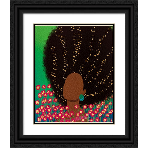 Dreamy Black Ornate Wood Framed Art Print with Double Matting by Lorintheory