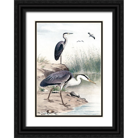 Along the Shores I Black Ornate Wood Framed Art Print with Double Matting by Piddix