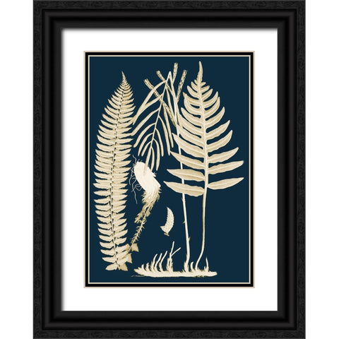 Ferns I Black Ornate Wood Framed Art Print with Double Matting by Piddix