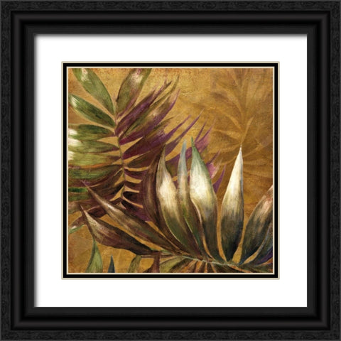 Gathered Palms II Black Ornate Wood Framed Art Print with Double Matting by Pinto, Patricia