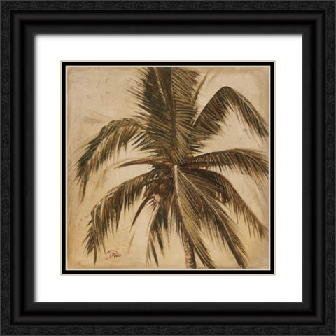 Sepia Palm III Black Ornate Wood Framed Art Print with Double Matting by Pinto, Patricia