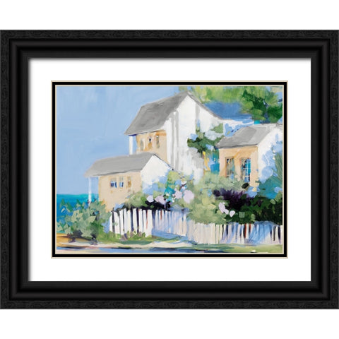 Living By The Water Black Ornate Wood Framed Art Print with Double Matting by Slivka, Jane