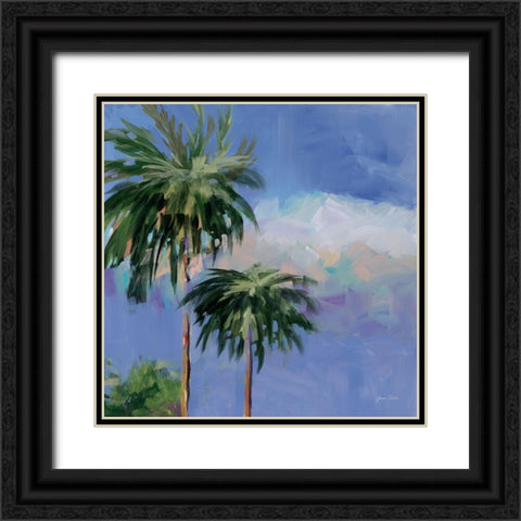 Key West Palms Black Ornate Wood Framed Art Print with Double Matting by Slivka, Jane