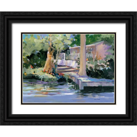 Mt. Dora Canal House Black Ornate Wood Framed Art Print with Double Matting by Slivka, Jane