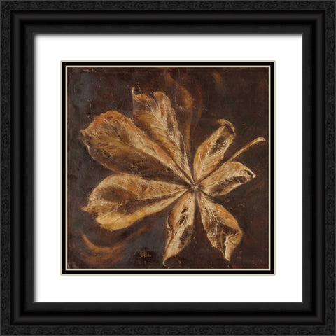 Yarumo in Gold II Black Ornate Wood Framed Art Print with Double Matting by Pinto, Patricia