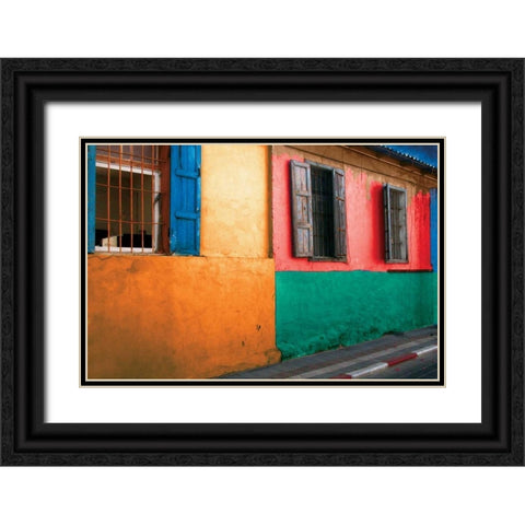 Tel Aviv II Black Ornate Wood Framed Art Print with Double Matting by Mabat, Ynon