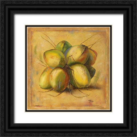 Cocos Locos I Black Ornate Wood Framed Art Print with Double Matting by Pinto, Patricia