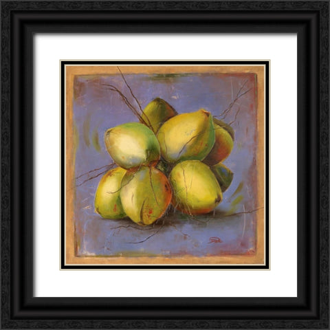 Cocos Locos IV Black Ornate Wood Framed Art Print with Double Matting by Pinto, Patricia