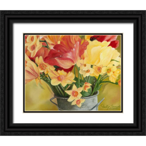 Primavera I Black Ornate Wood Framed Art Print with Double Matting by Arenas, Nelly