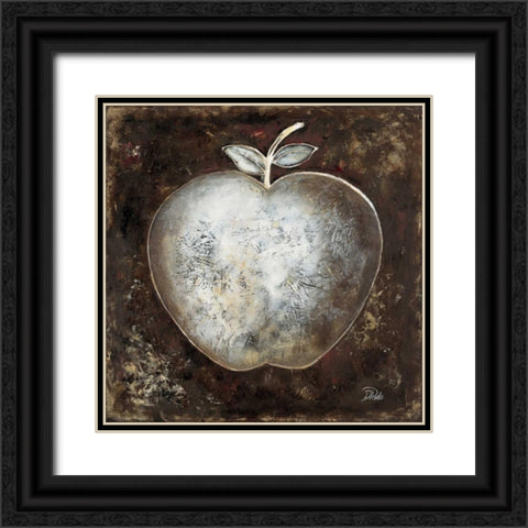 Manzana Negra Black Ornate Wood Framed Art Print with Double Matting by Pinto, Patricia