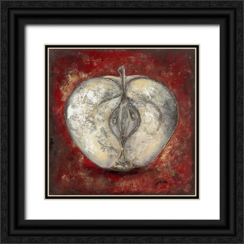 Manzana Roja Black Ornate Wood Framed Art Print with Double Matting by Pinto, Patricia