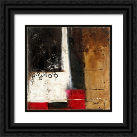 Red Contemporary IV Black Ornate Wood Framed Art Print with Double Matting by Pinto, Patricia