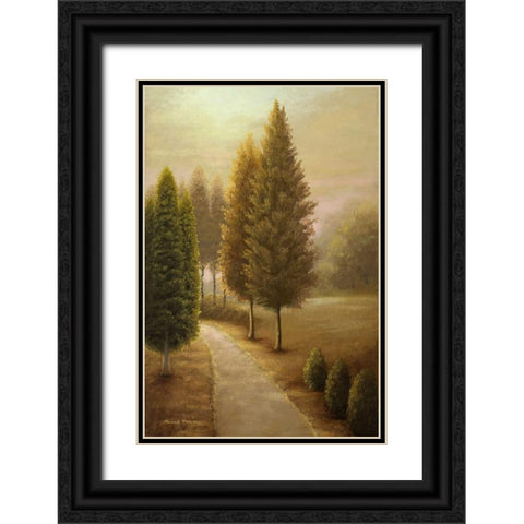 Auburn I Black Ornate Wood Framed Art Print with Double Matting by Marcon, Michael