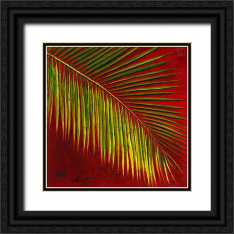 Palmas En Fuego I Black Ornate Wood Framed Art Print with Double Matting by Pinto, Patricia