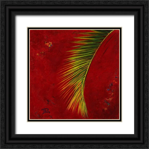 Palmas En Fuego II Black Ornate Wood Framed Art Print with Double Matting by Pinto, Patricia