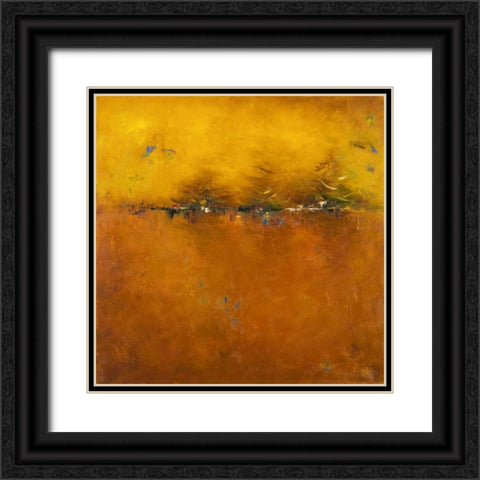 Orange Sunset Black Ornate Wood Framed Art Print with Double Matting by Pinto, Patricia