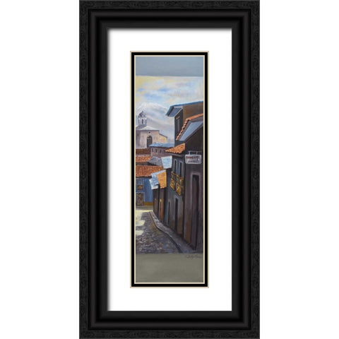 Pueblito II Black Ornate Wood Framed Art Print with Double Matting by Arenas, Nelly
