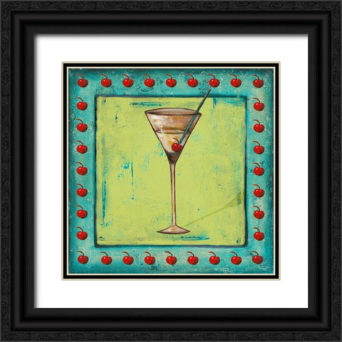 Cherry Coctelito Black Ornate Wood Framed Art Print with Double Matting by Pinto, Patricia