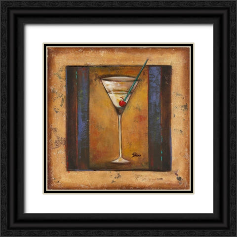 Coctelito I Black Ornate Wood Framed Art Print with Double Matting by Pinto, Patricia