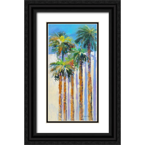 Shadow Palms II Black Ornate Wood Framed Art Print with Double Matting by Slivka, Jane