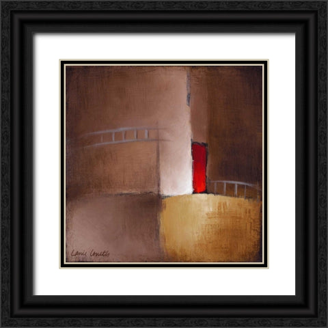 Chocolate Square II Black Ornate Wood Framed Art Print with Double Matting by Loreth, Lanie