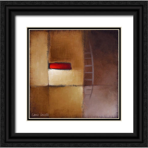 Chocolate Square III Black Ornate Wood Framed Art Print with Double Matting by Loreth, Lanie