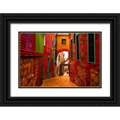 Toledo Spain IV Black Ornate Wood Framed Art Print with Double Matting by Mabat, Ynon