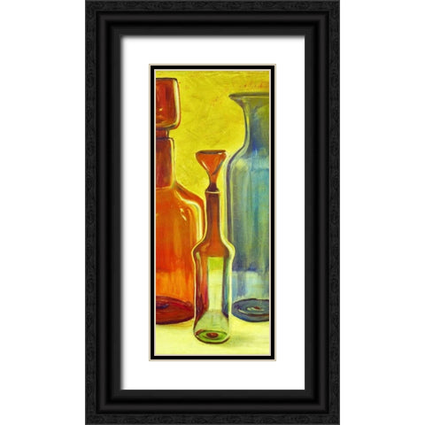 Murano Glass Panel I Black Ornate Wood Framed Art Print with Double Matting by Pinto, Patricia