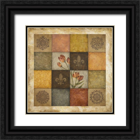 Color Swatch Blossom II Black Ornate Wood Framed Art Print with Double Matting by Marcon, Michael