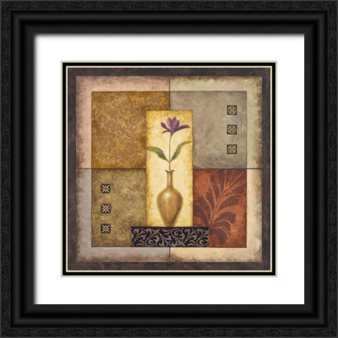 Simple Flower II Black Ornate Wood Framed Art Print with Double Matting by Marcon, Michael