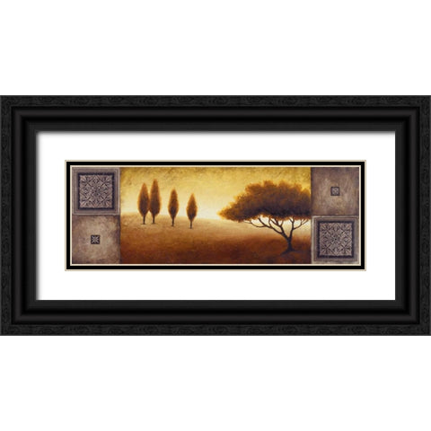 Warm Horizon I Black Ornate Wood Framed Art Print with Double Matting by Marcon, Michael