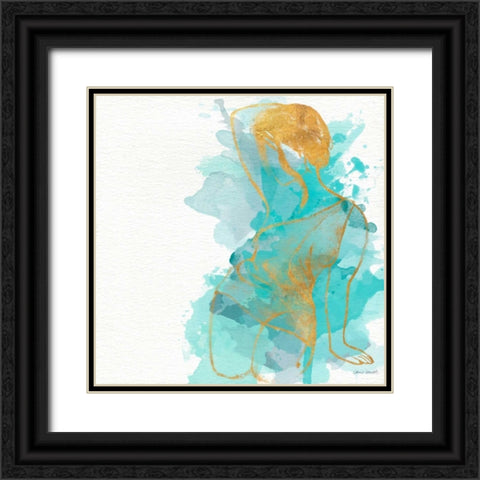 Seated Watercolor Woman II Black Ornate Wood Framed Art Print with Double Matting by Loreth, Lanie