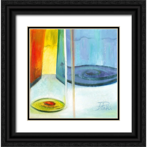 Color Glasses VI Black Ornate Wood Framed Art Print with Double Matting by Pinto, Patricia