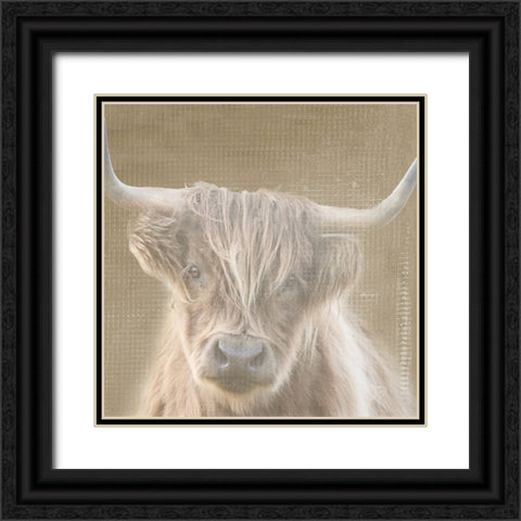 Soulful Bull Black Ornate Wood Framed Art Print with Double Matting by Pinto, Patricia