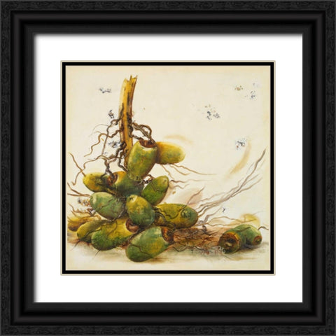 Racimo de Cocos I Black Ornate Wood Framed Art Print with Double Matting by Pinto, Patricia