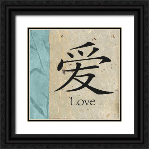 Love Black Ornate Wood Framed Art Print with Double Matting by Marcon, Michael